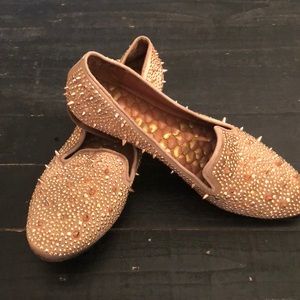 Sam Edelman rose gold studded flats